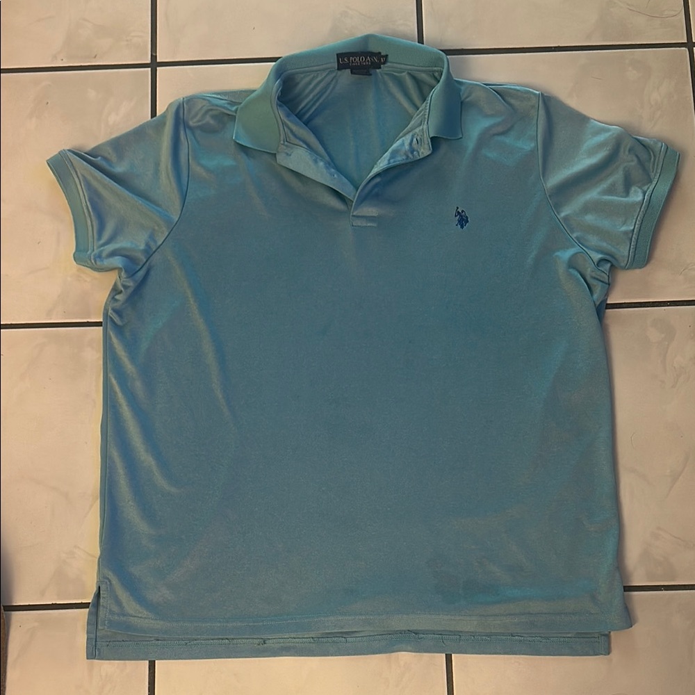 Turquoise polo shirt